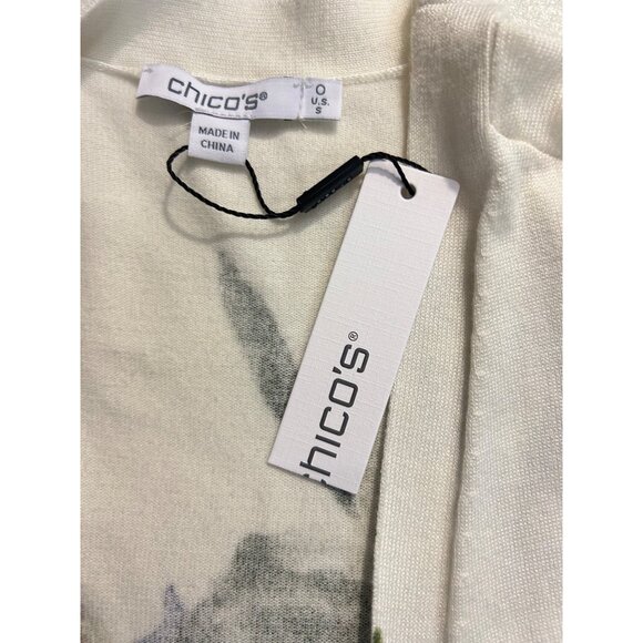 Chico's Long Sleeve Garden Cardigan NWT 0 Small - Picture 9 of 9